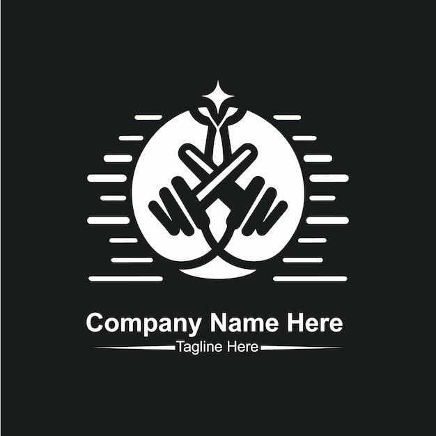 un logotipo en blanco y negro para la empresa