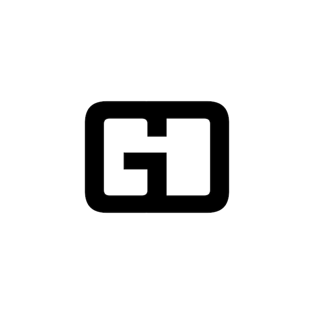 un logotipo en blanco y negro con un GD en él