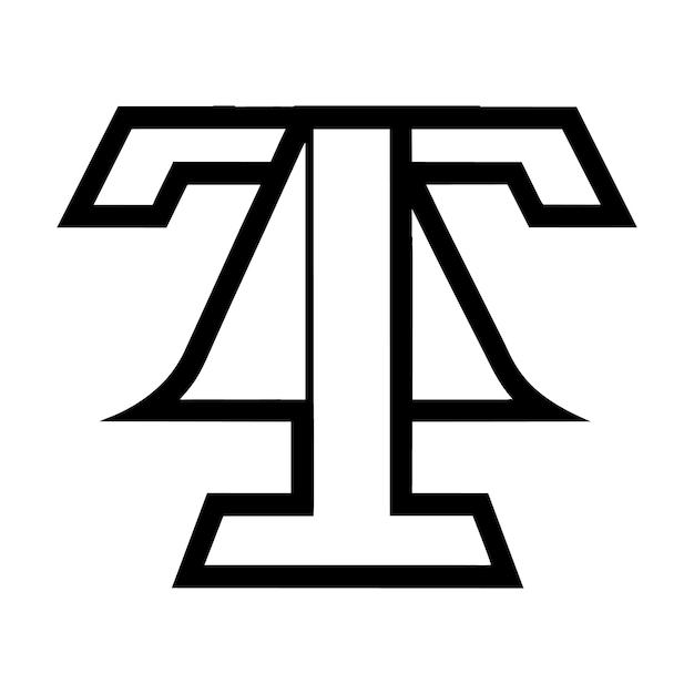 un logotipo en blanco y negro con una gran t en él