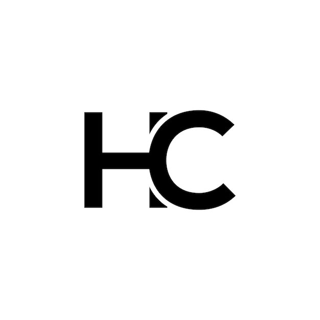 un logotipo en blanco y negro con un HC en él