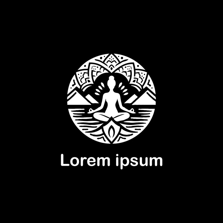 un logotipo en blanco y negro con una imagen de una persona y un pájaro en él