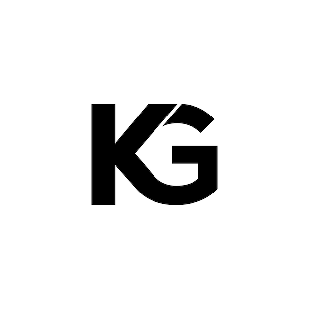 El logotipo en blanco y negro de KG