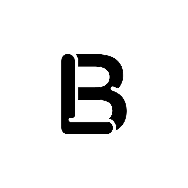 un logotipo en blanco y negro para LB