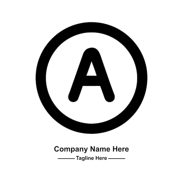 un logotipo en blanco y negro con una letra a en él