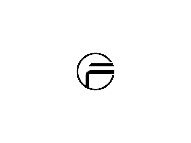 un logotipo en blanco y negro con una letra f en él