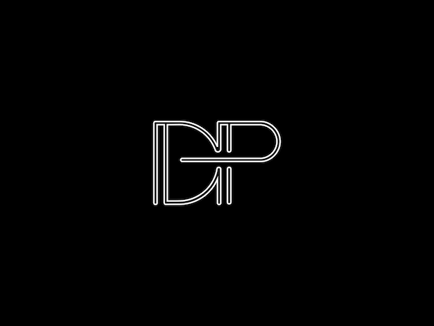 Un logotipo en blanco y negro con las letras dp