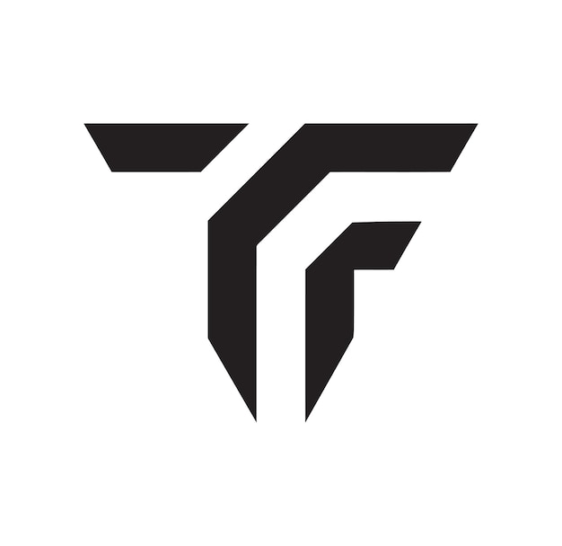 un logotipo en blanco y negro con las letras f y f