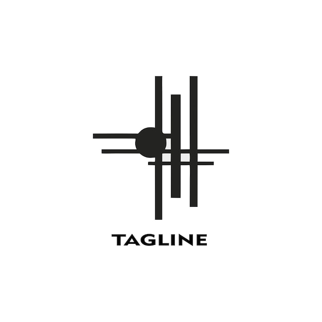 Un logotipo en blanco y negro con un logotipo en negro y blanco