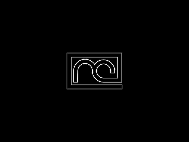 Vector un logotipo en blanco y negro para n y n