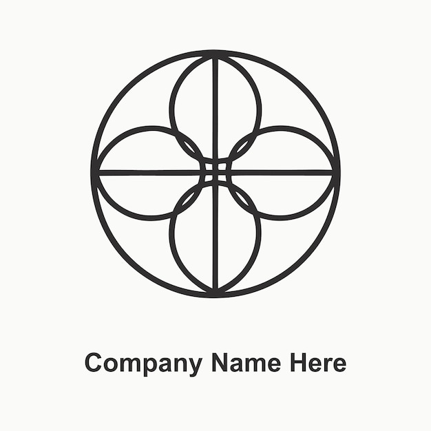 un logotipo en blanco y negro para el nombre de la compañía aquí