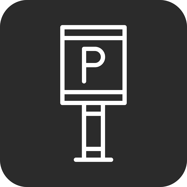 un logotipo en blanco y negro con una p en él
