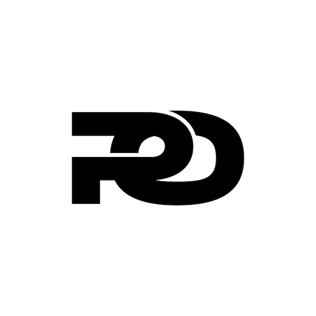 un logotipo en blanco y negro con una p en él