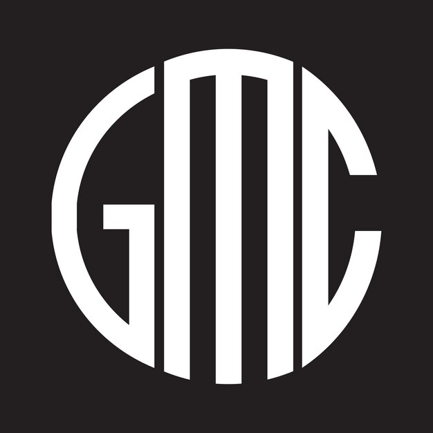 Un logotipo en blanco y negro con la palabra gmc.