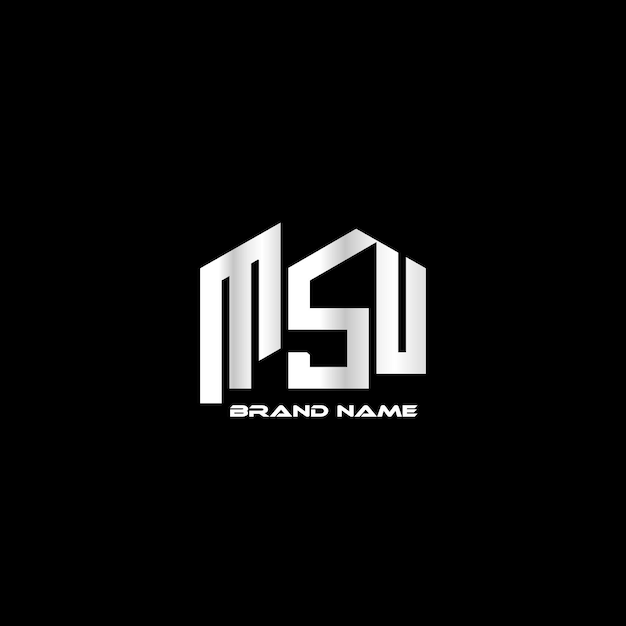 Un logotipo en blanco y negro con la palabra msu