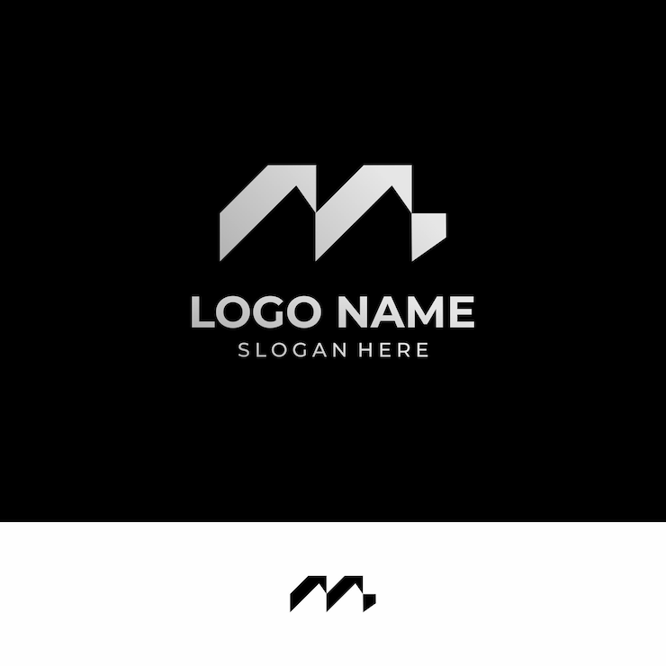 Vector un logotipo en blanco y negro que dice logotipo en él