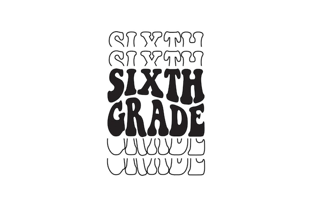 Logotipo en blanco y negro para sexto grado.