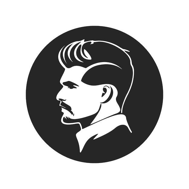 Un logotipo en blanco y negro simple pero poderoso que presenta a un hombre elegante Para su marca