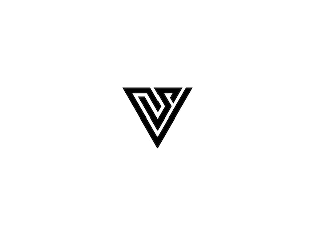 un logotipo en blanco y negro con un triángulo en el medio