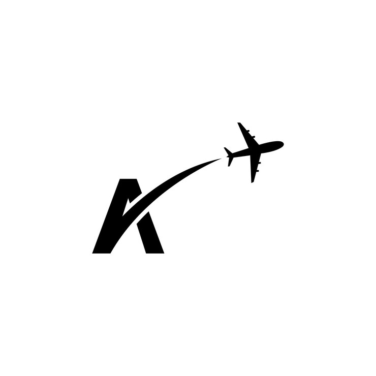 logotipo en blanco y negro con una A