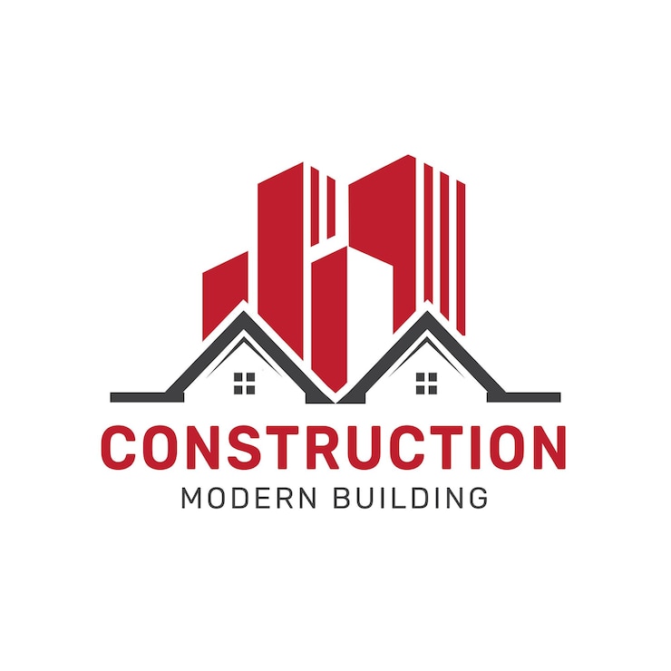 un logotipo blanco para un proyecto de construcción llamado construcción