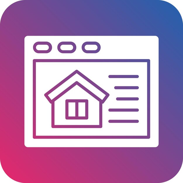 un logotipo blanco y rosa con una casa en él