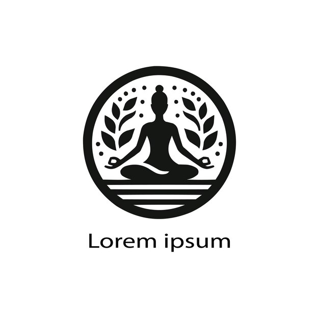 un logotipo blanco con una silueta de una persona en un círculo