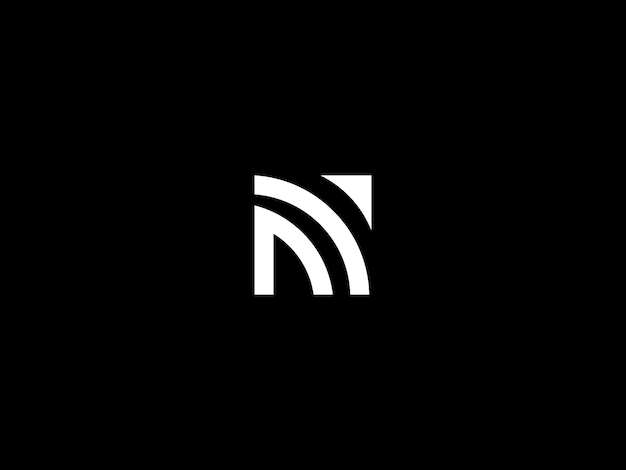 un logotipo blanco sobre un fondo negro con las letras r y r
