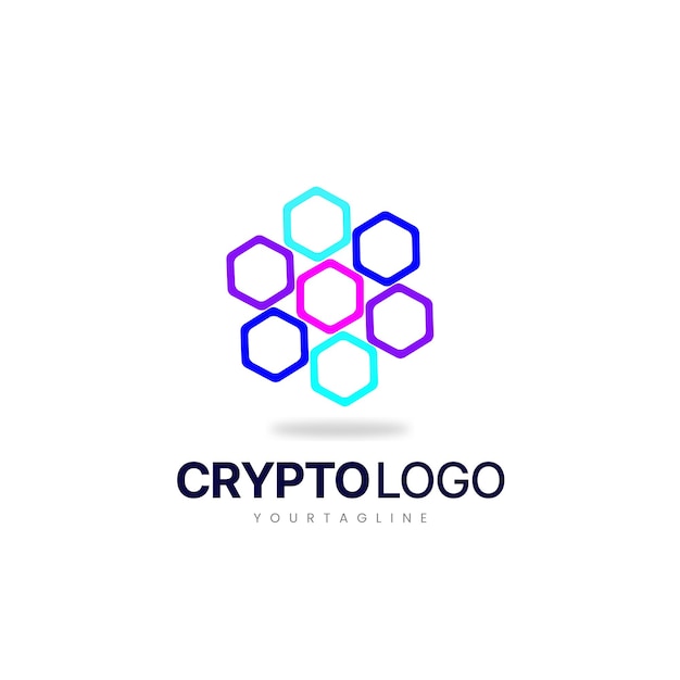 Logotipo de blockchain png logotipo criptográfico logotipo hexagonal