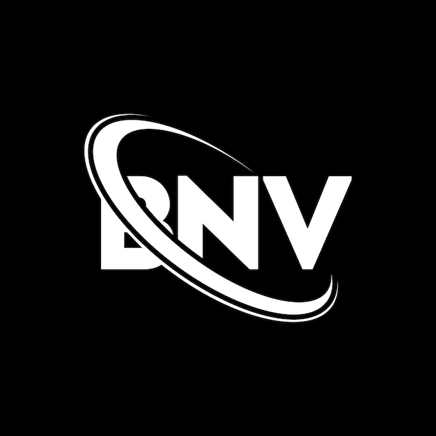 Logotipo de BNV BNV letra BNV diseño de logotipo de letra Iniciales Logotipo BNV vinculado con círculo y mayúscula Logotipo de monograma BNV tipografía para negocios tecnológicos y marca inmobiliaria