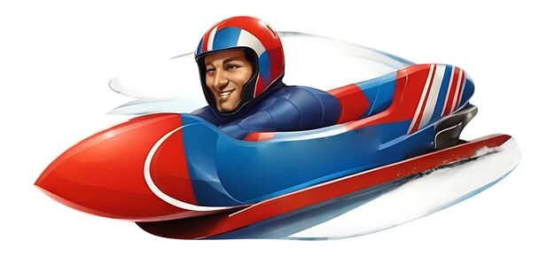 Vector el logotipo de bobsleigh sport