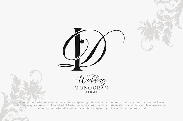 El logotipo de la boda es el monograma de la novia.