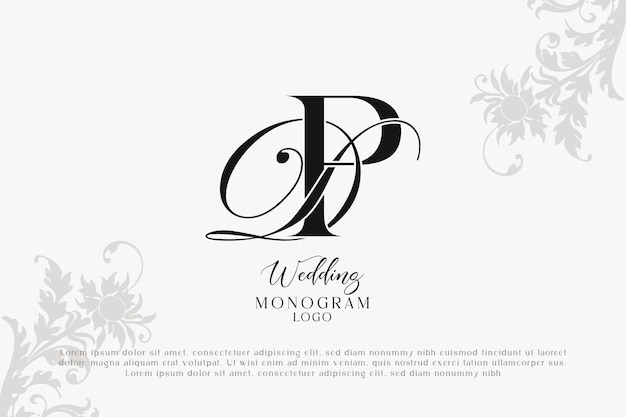 El logotipo de la boda es el monograma de la novia.