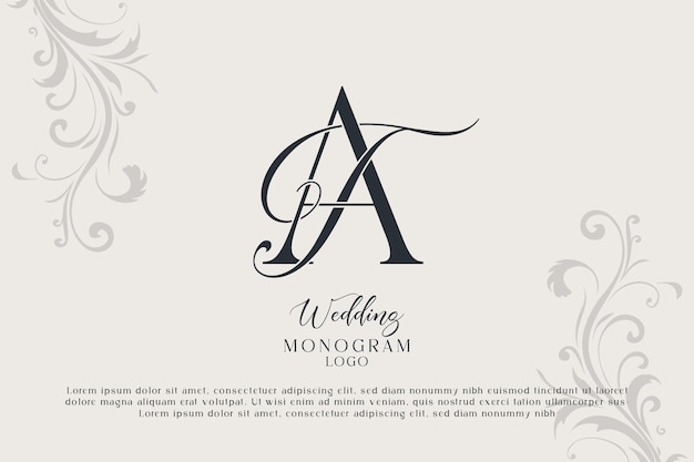 El logotipo de la boda es el monograma de la novia.