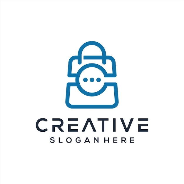 logotipo de la bolsa de marca creativo en línea