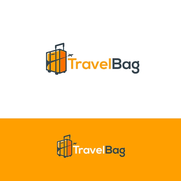 Vector logotipo de bolsa de viaje