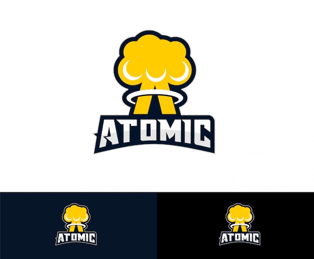 logotipo de la bomba atómica nuclear