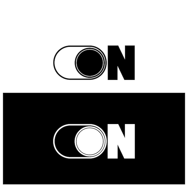 En el logotipo del botón y la plantilla vectorial