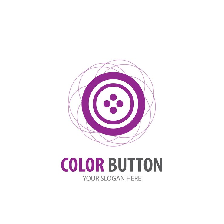 Vector logotipo de botón de ropa para empresa comercial. diseño de idea de logotipo de botón de ropa simple. concepto de identidad corporativa. icono de botón ð¡lothes creativo de la colección de accesorios.