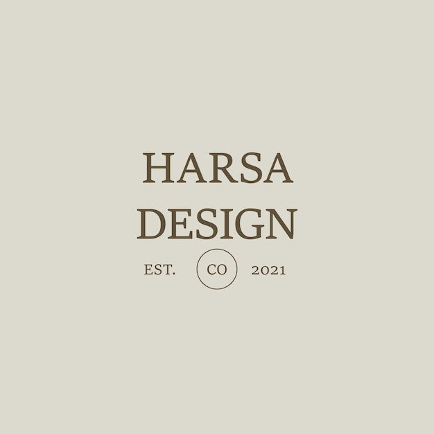 El logotipo de la boutique mínima