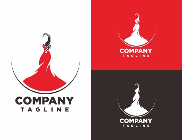 El logotipo de la boutique en tres partes