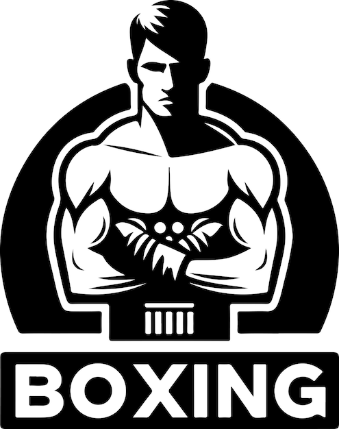 Logotipo de boxeo fondo blanco logotipos silueta vectorial 2
