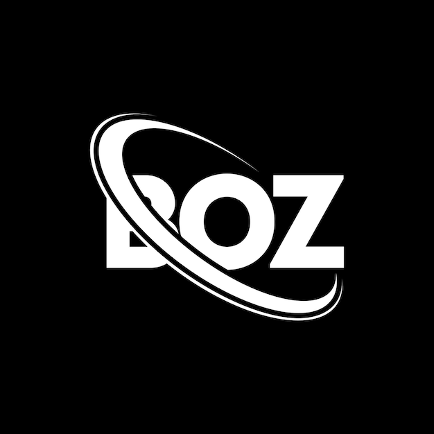 Logotipo BOZ BOZ letra BOZ letra diseño logotipo iniciales BOZ logotipo vinculado con círculo y mayúscula monograma logotipo BOZ tipografía para negocios de tecnología y marca inmobiliaria