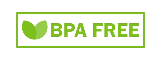 Logotipo sin bpa plano para plástico no tóxico