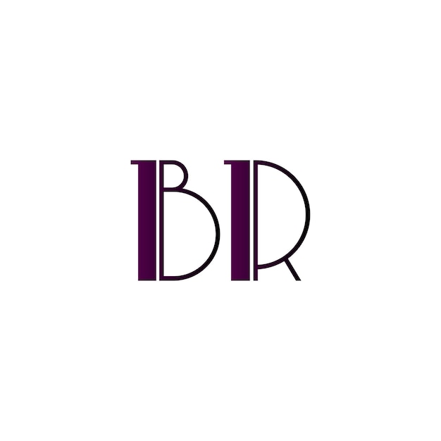 El logotipo de br mínimo