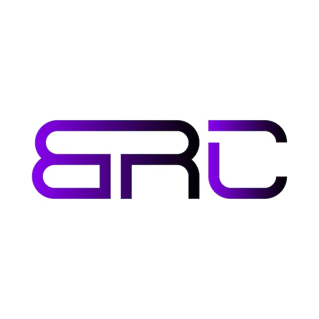 El logotipo de BRC es un monograma mínimo moderno, la marca inicial, la identidad, la tipografía, las letras, el diseño del símbolo vectorial.