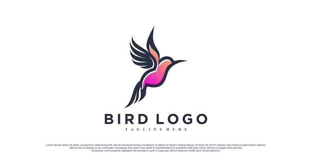 Logotipo de brid de diseño creativo con concepto único Vector Premium