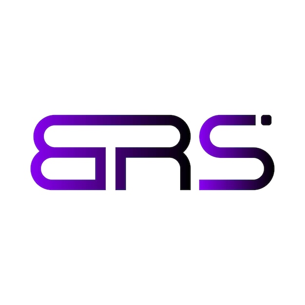 Logotipo de BRS texto tipografía minimalista moderna icono vectorial letra inicial símbolo diseño de logotipo de negocio
