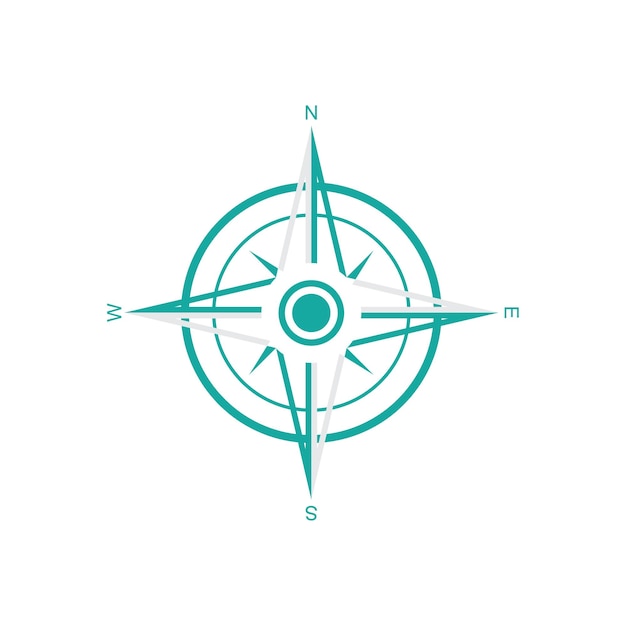 Logotipo de la brújula Diseño de ilustración del icono vectorial de la plantilla