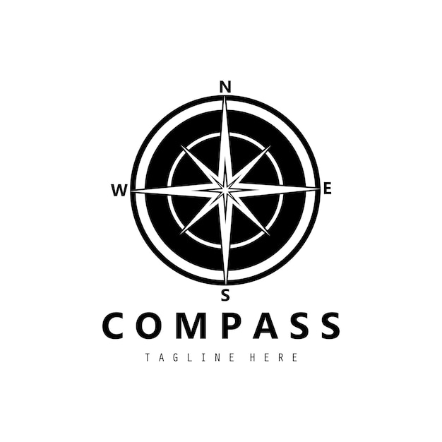 el logotipo de la brújula el icono de la brújala aislado en el fondo el pictograma de la brújada plana moderna el concepto de marketing de negocios de Internet el vector simple de moda