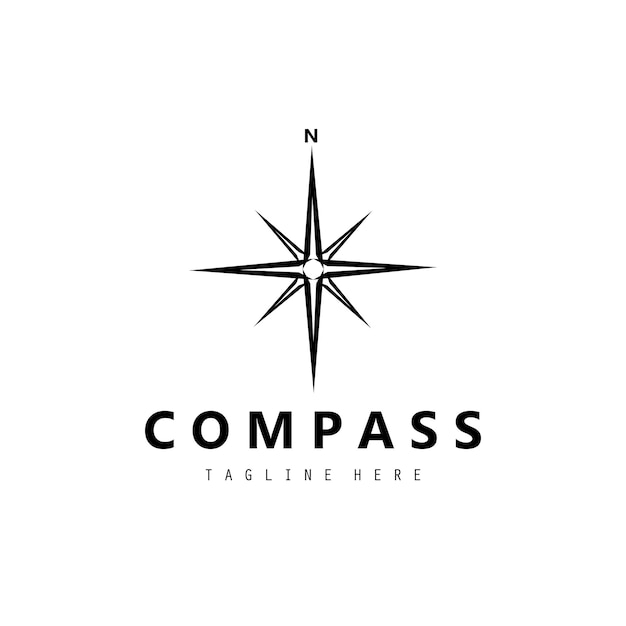 el logotipo de la brújula el icono de la brújala aislado en el fondo el pictograma de la brújada plana moderna el concepto de marketing de negocios de Internet el vector simple de moda